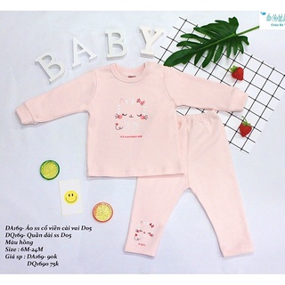 Dokma - Bộ cotton len cho bé 6-24m DA169
