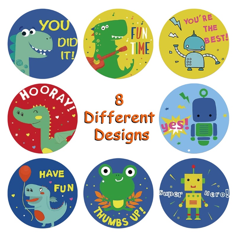Super Cartoon Animal Teacher Reward Stickers Students Motivation  Decoration Label