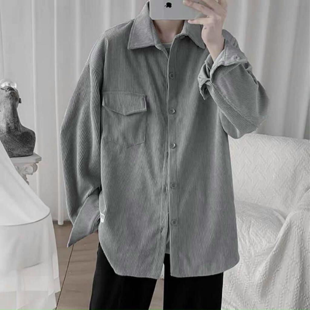 Áo sơ mi Nhung Tăm Jacket Áo bomber Bóng Chày Cao Cấp nhiều màu HIDO SHOP68
