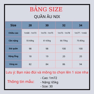 Quần Âu Cạp Chun NIX