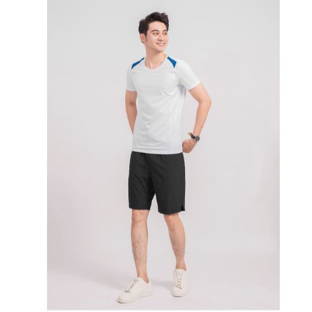 Áo thun nam ARISTINO dáng Slim fit ôm vừa vặn, cổ tròn điểm nhấn cầu vai nam tính, năng động - ATS017S9
