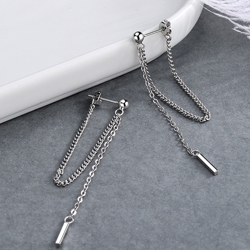 (0663) Khuyên Tai Dài Đơn Giản Cá Tính Năng Động Hàn Quốc