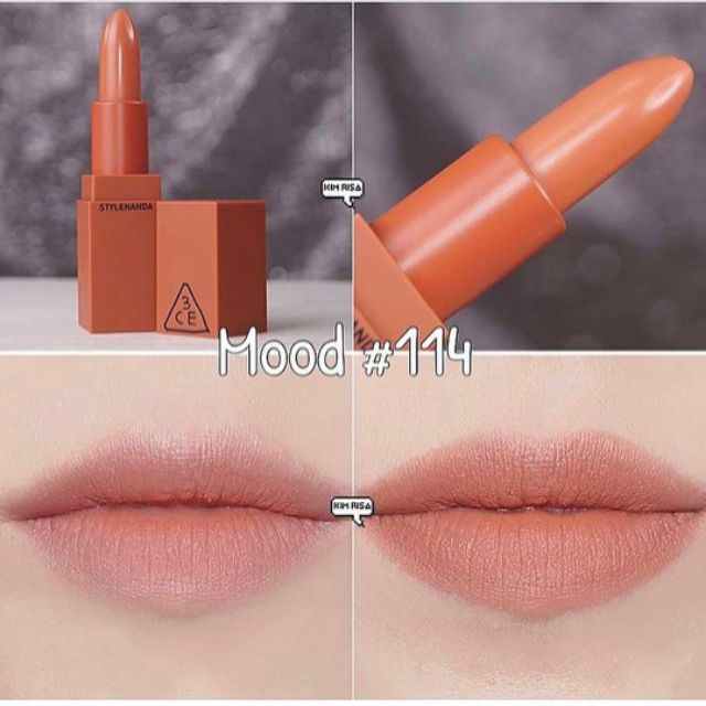 SET SON 3CE ĐỎ NÂU ĐỎ NUDE MOOD RECIPE LIP COLOR MINI KIT