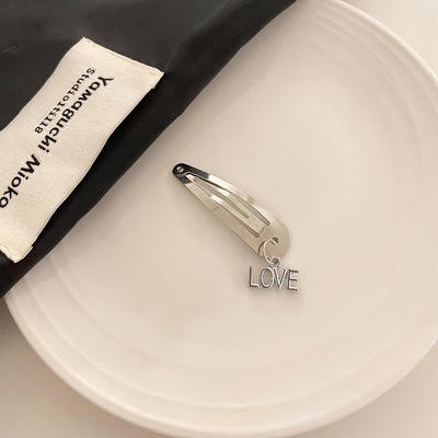 Kẹp tóc BB bề mặt kim loại phong cách punk đơn giản ngọt ngào dành cho bé gái