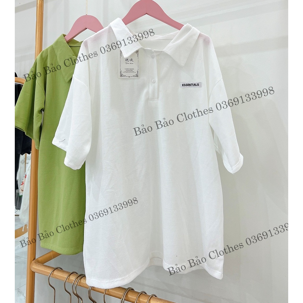 Áo Thun Polo Nam Nữ  Form Rộng Tổ Ong Logo Essen Vải Dày Mịn Thoáng Mát Thiết Kế Thời Trang Kiểu Dáng Năng Động