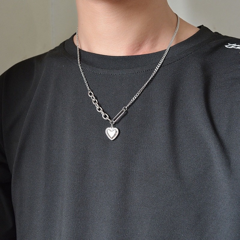 1 Vòng cổ Hợp Kim Mặt Trái Tim Đơn Giản Phong Cách Hàn Quốc Cho Nữ