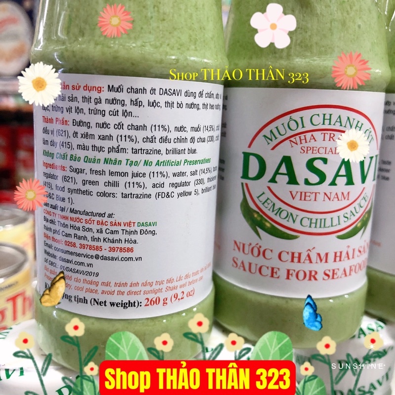 Muối Chanh Ớt DASAVI - Nước Chấm Hải Sản Dasavi 260g