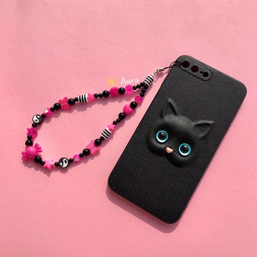 Dây đeo điện thoại Black Pink Handmade  Aura