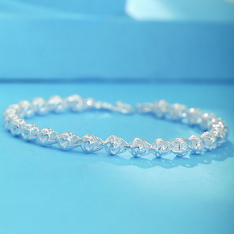 Lắc tay hạt châu bạc ý S925 xinh xắn - LT98