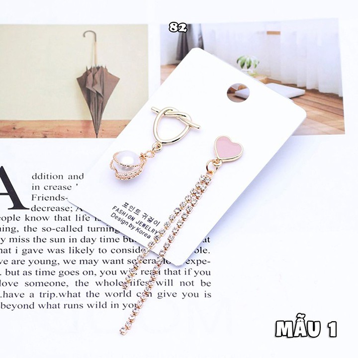 BÔNG TAI SÀNH ĐIỆU ĐỐI XỨNG 2 MẪU KHÁC NHAU TINH TẾ AH82