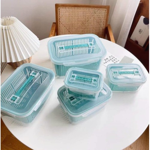 SET 5 Hộp Đựng Đồ, Thực Phẩm Bảo Quản Tủ Lạnh Đa Năng Có Nắp Đậy Cao Cấp