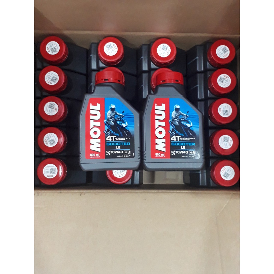 Nhớt Xe Tay Ga Motul Scooter Power LE-5W40 Và MOTUL SCOOTER LE 4T 10W40 - 800ML - 100% Tổng Hợp - Tem QR Chống giả