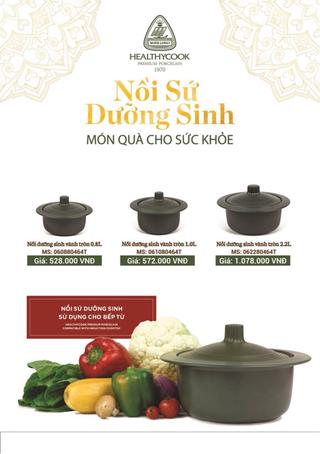 Nồi sứ dưỡng sinh Minh Long