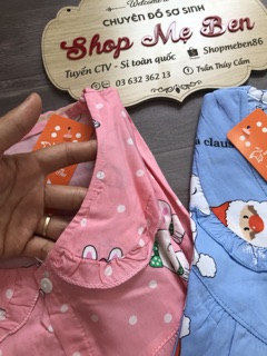 Bộ lanh sau sinh cúc giữa (nhiều mẫu)