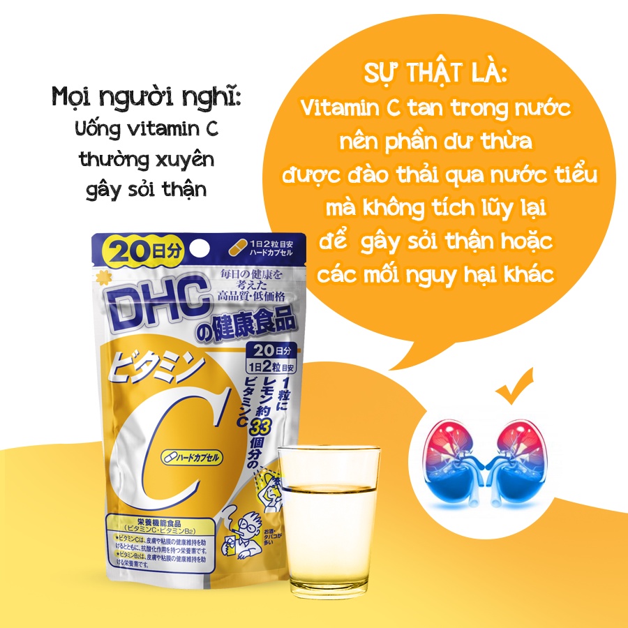 Viên uống DHC Bổ sung Vitamin C Nhật Bản 90 ngày (180viên/gói)