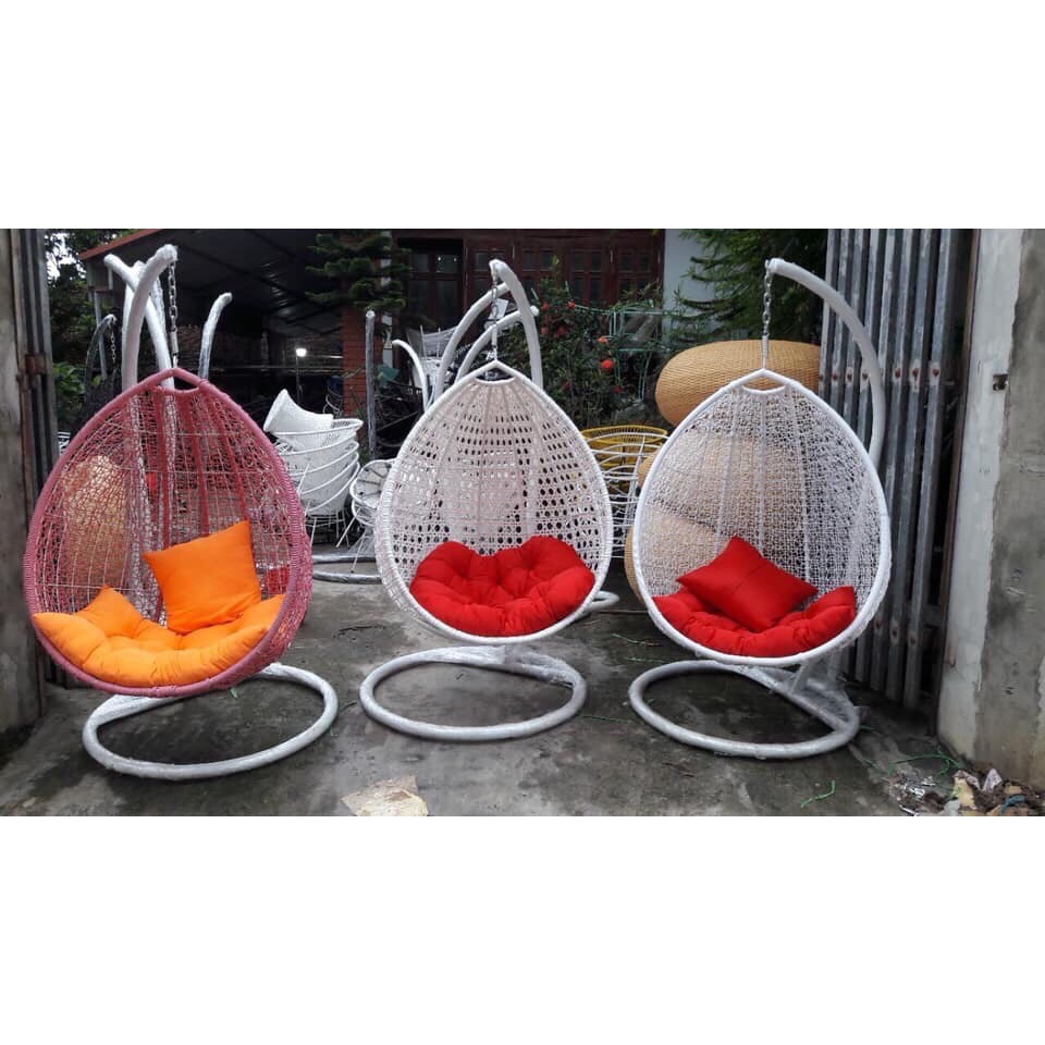 xích đu treo cần-bàn ghế ban công- sân vườn ( tặng kèm đệm+ gối)