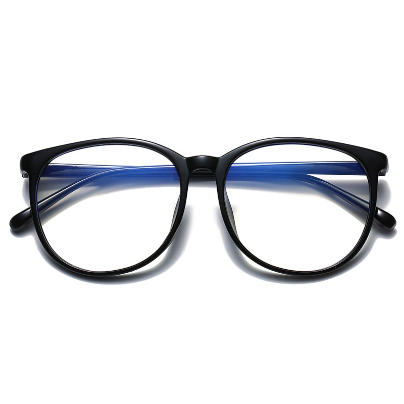 Kính mắt gọng tròn 0-400 chống tia UV chống ánh sáng xanh nhựa trong suốt thời trang