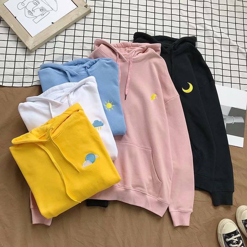 Áo Hoodie Dáng Rộng Phong Cách Unisex Với 5 Màu Sắc Chọn Lựa