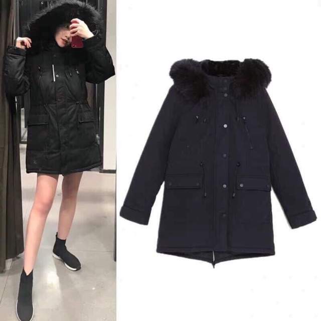 Parka đen size S