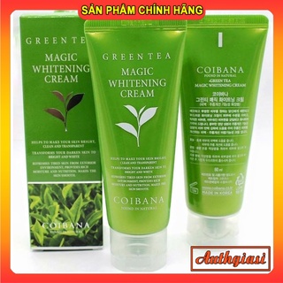 Kem dưỡng trắng da Coibana Green Tea trà xanh kiềm dầu lên tone 60ml