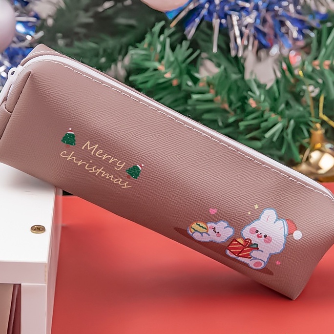 Túi Đựng Bút Họa Tiết Hoạt Hình Giáng Sinh Sáng Tạo Ốp