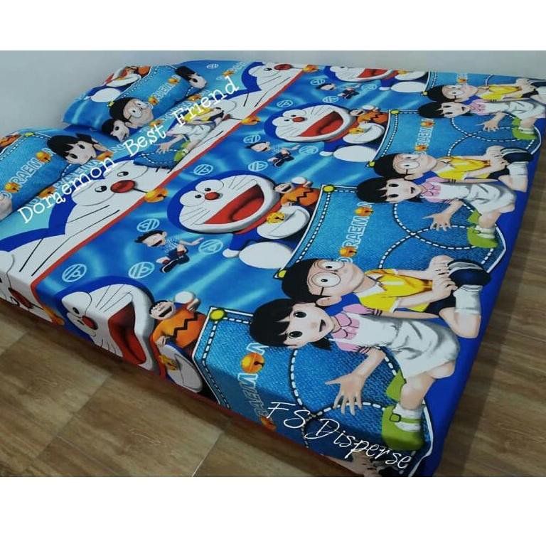 Bộ Ga Trải Giường In Hình Doraemon 8448