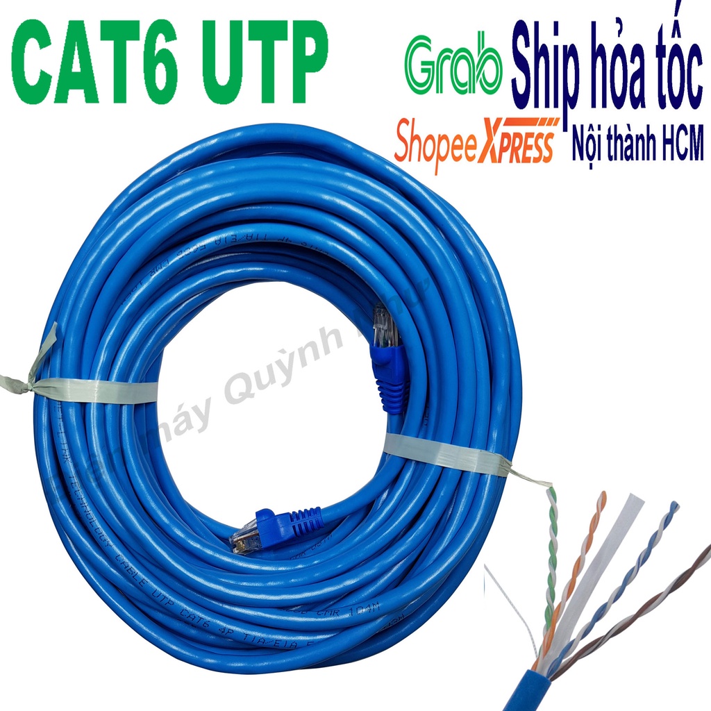 25M 30M 35M 40M 45M 50M Dây mạng (cáp lan) CAT6 bấm sẵn 2 đầu - Cáp mạng, cáp lan, dây lan, cáp internet