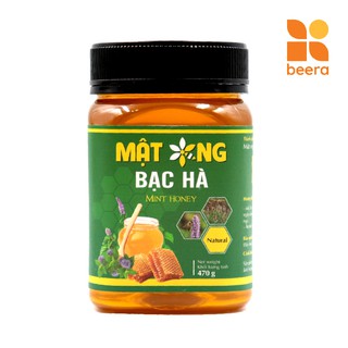 Mật ong Bạc Hà Honeco Beera hỗ trợ giảm các bệnh về hô hấp, tim mạch (470g)