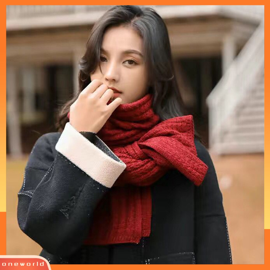 |Áo Thun In Hình ONEOR Thời Trang Năng Động| Khăn Choàng Len Dệt Kim Màu Sắc Trơn Giữ Ấm Thân Thiện Với Da Thời Trang Mùa Đông Cho Nữ