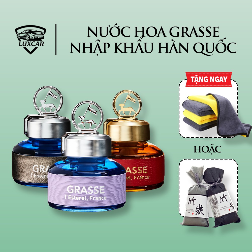 Nước Hoa Ô TÔ Grasse 100% Tinh Dầu Tự Nhiên được nhập khẩu từ Hàn Quốc, mang tới hương thơm dịu nhẹ