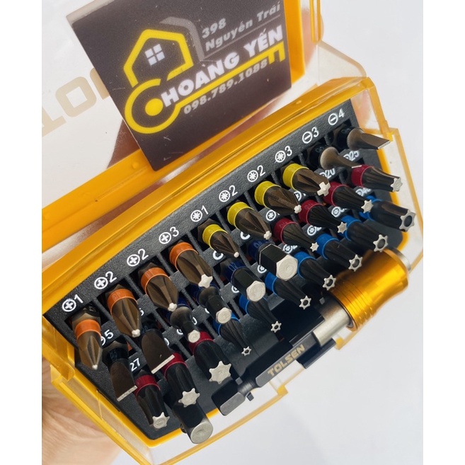Bộ mũi vít Tolsen 20370 38 chi tiết siêu cứng kèm đầu chuyển chính hãng