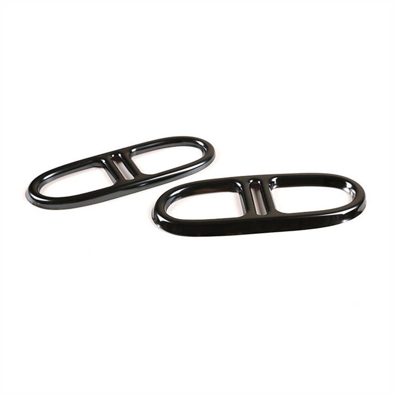 Set 2 Ốp Trang Trí Đuôi Ống Xả Xe Hơi Mercedes-Benz GLA / GLB 2020-2021 Bằng Thép Không Gỉ