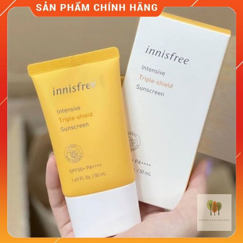 ❤𝙁𝙧𝙚𝙚𝙨𝙝𝙞𝙥❤Kem chống nắng Innisfree Intensive Triple Care Sunscreen SPF50+ PA++++ 50ml