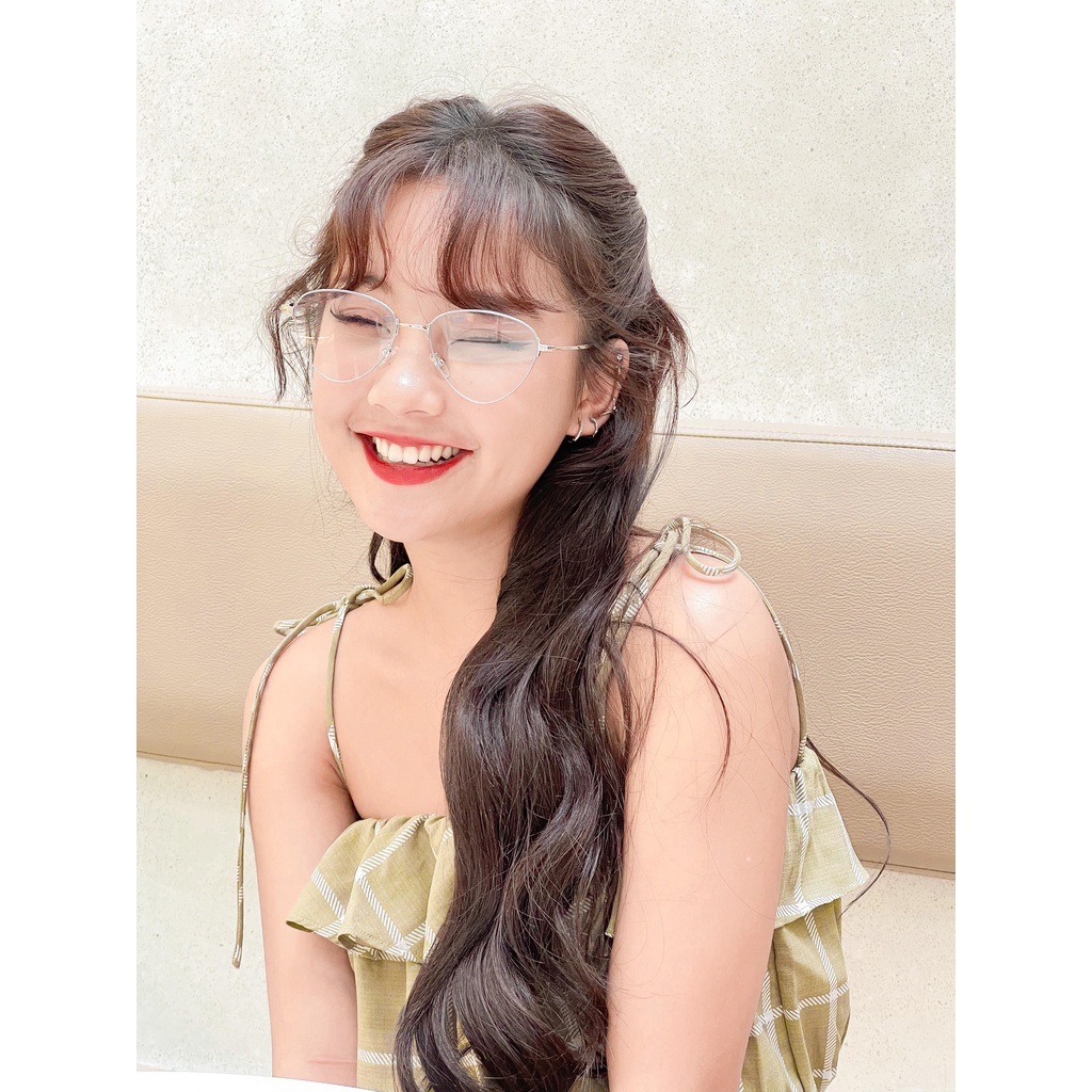 Kính mát nữ LILYEYEWEAR mắt mèo chống UV400 kim loại cao cấp màu sắc thời trang 5188