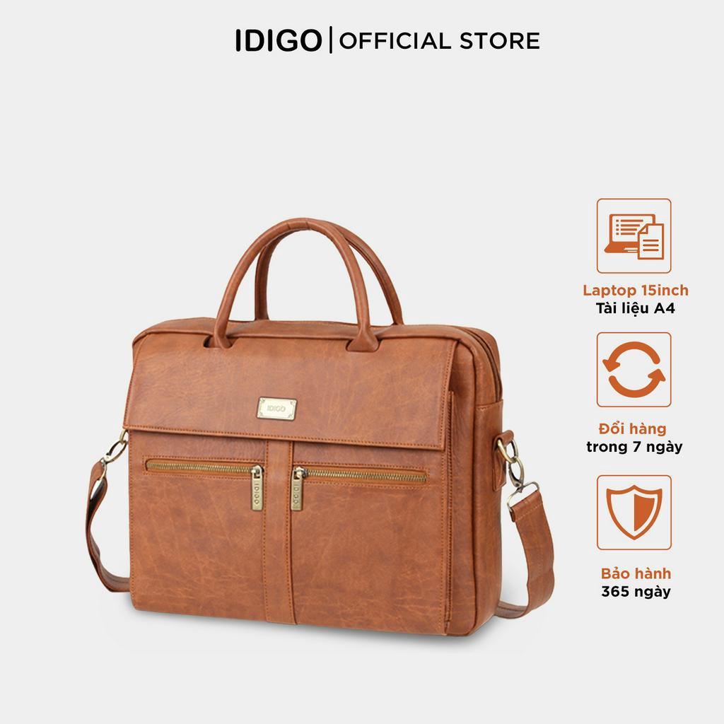 Túi xách Laptop nam nữ 15&quot; ngăn kéo trước thanh lịch IDIGO MB2-6010-00