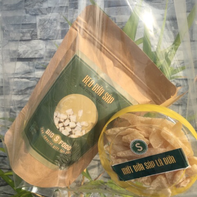 Combo Kẹo Dừa Sáp 250gram và Mứt Dừa Sáp 150gram