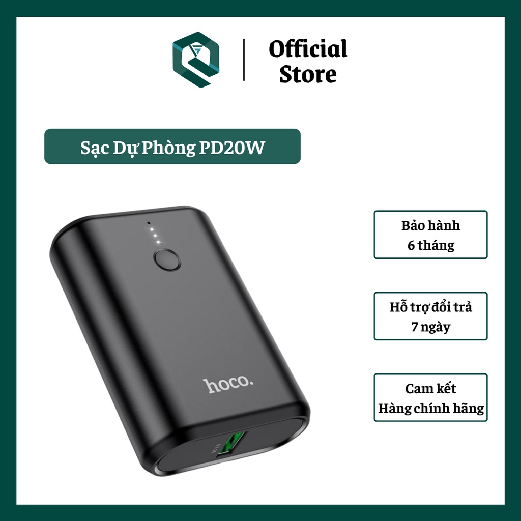 Sạc Dự Phòng PD20W Siêu Nhanh Nhỏ Gọn HOCO Q3 10000mAh - Pin Dự Phòng Hỗ Trợ Cổng Sạc Nhanh PD20W + QC3.0