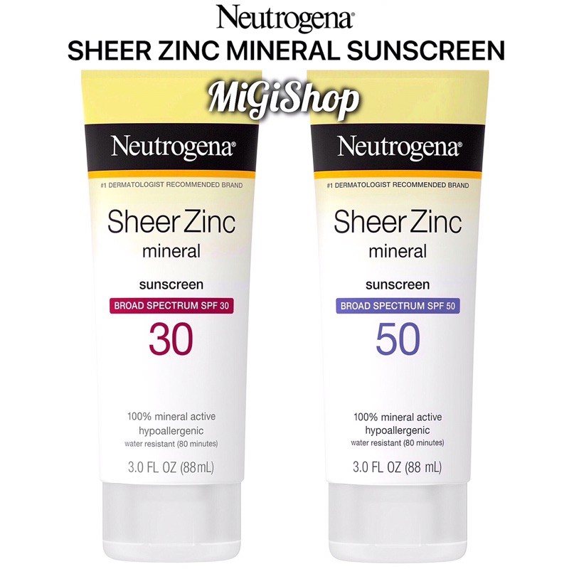 Kem Chống Nắng Neutrogena Sheer Zinc Mineral Suncreen