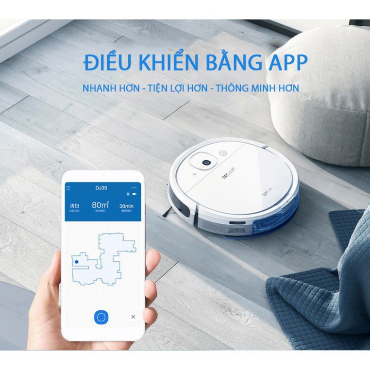 Máy Hút Bụi Lau Nhà Ecovacs DEEBOT DJ35 - Hàng Chưa Qua Sử Dụng, Mới 100%