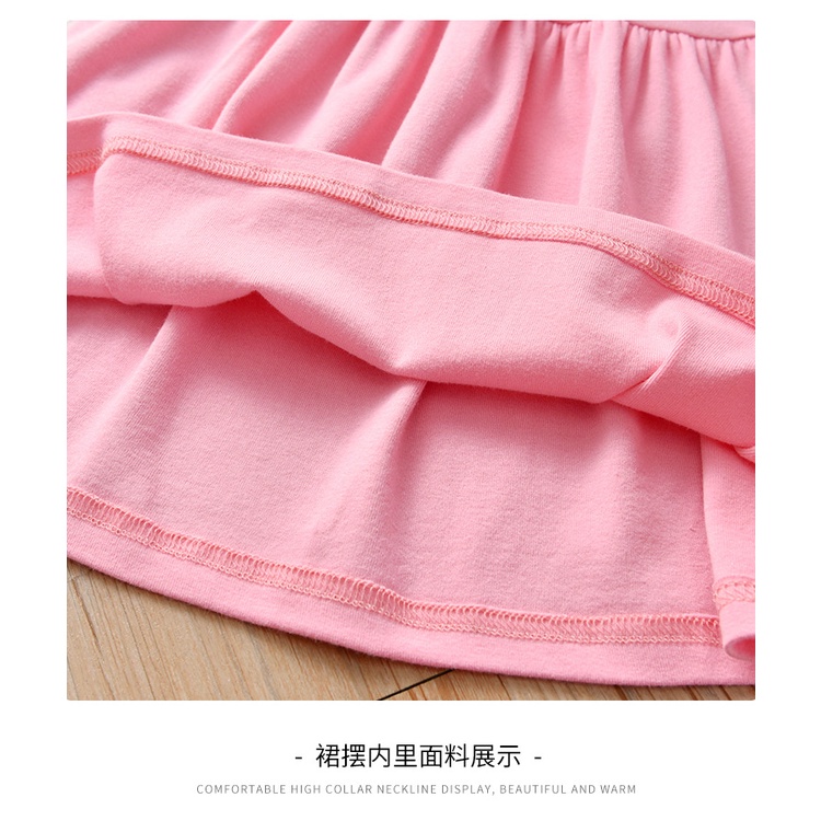 Đầm Ngắn Tay In Hình Thỏ Dễ Thương Thời Trang Mùa Hè Cho Bé Gái Mới