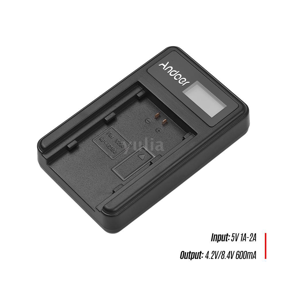 Bộ sạc pin andoer USB dành cho Sony np-fz100 Battery a7iii a7riii