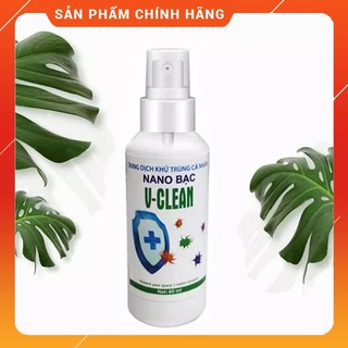 Nước rửa tay khô Nano Bạc V-CLEAN 100ml - Dạng dung dịch khử trùng