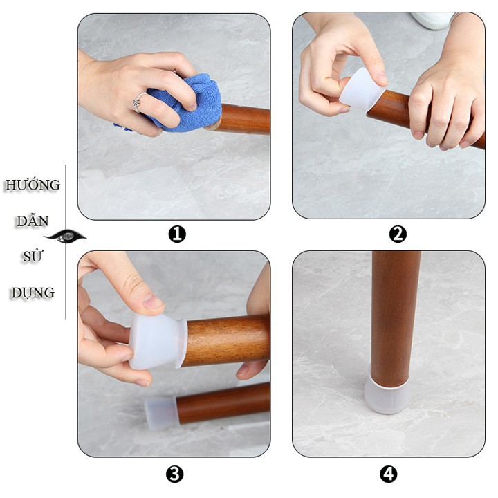 Vỏ bọc chân bàn ghế FREESHIPMiếng chống trầy xước sàn nhà bằng silicon (BCG03) (Tuyển Sỉ)