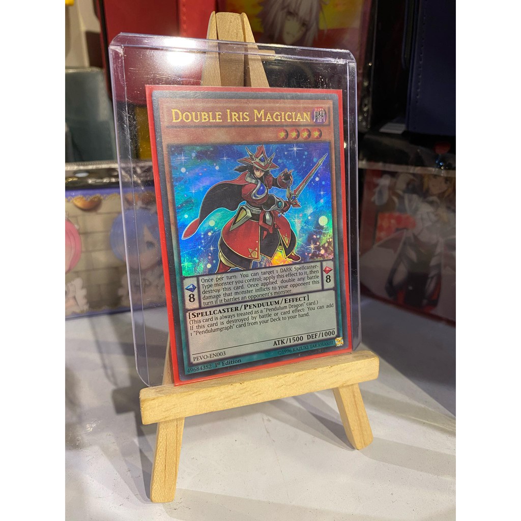 Lá bài thẻ bài Double Iris Magician – Ultra Rare - Tặng bọc bài nhựa bảo quản