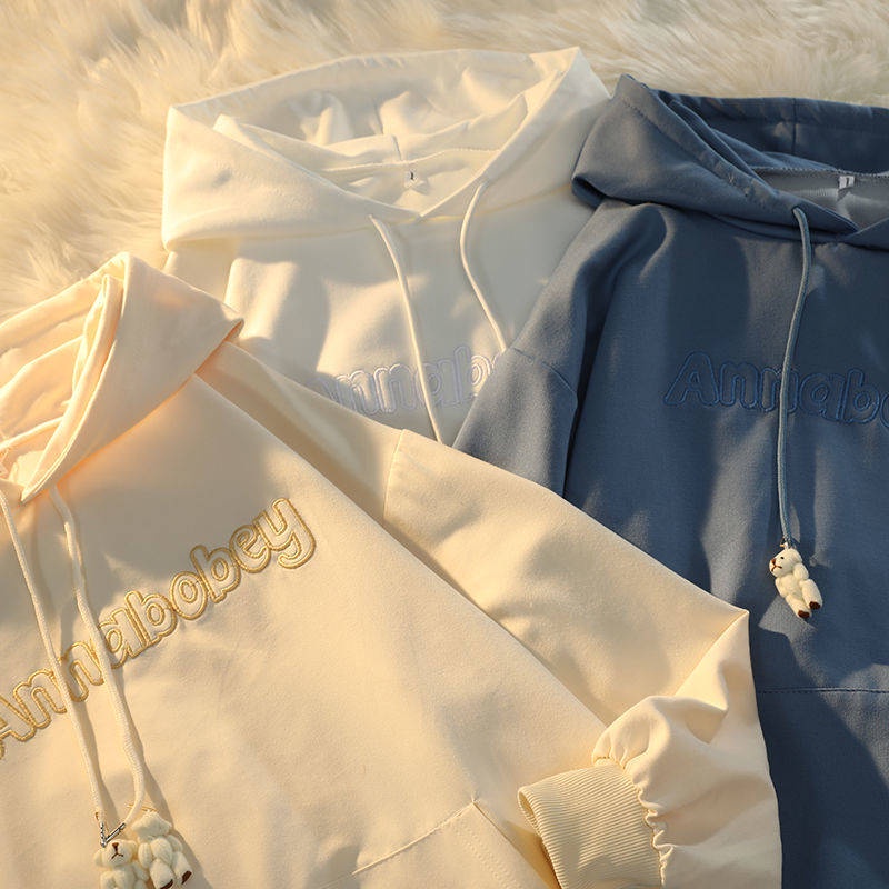 hoodie zip Áo Hoodie Dáng Rộng In Hình Gấu Dễ Thương Phong Cách Hàn Quốc Thời Trang Mùa Thu Cho Nữ Cỡ 200 | BigBuy360 - bigbuy360.vn