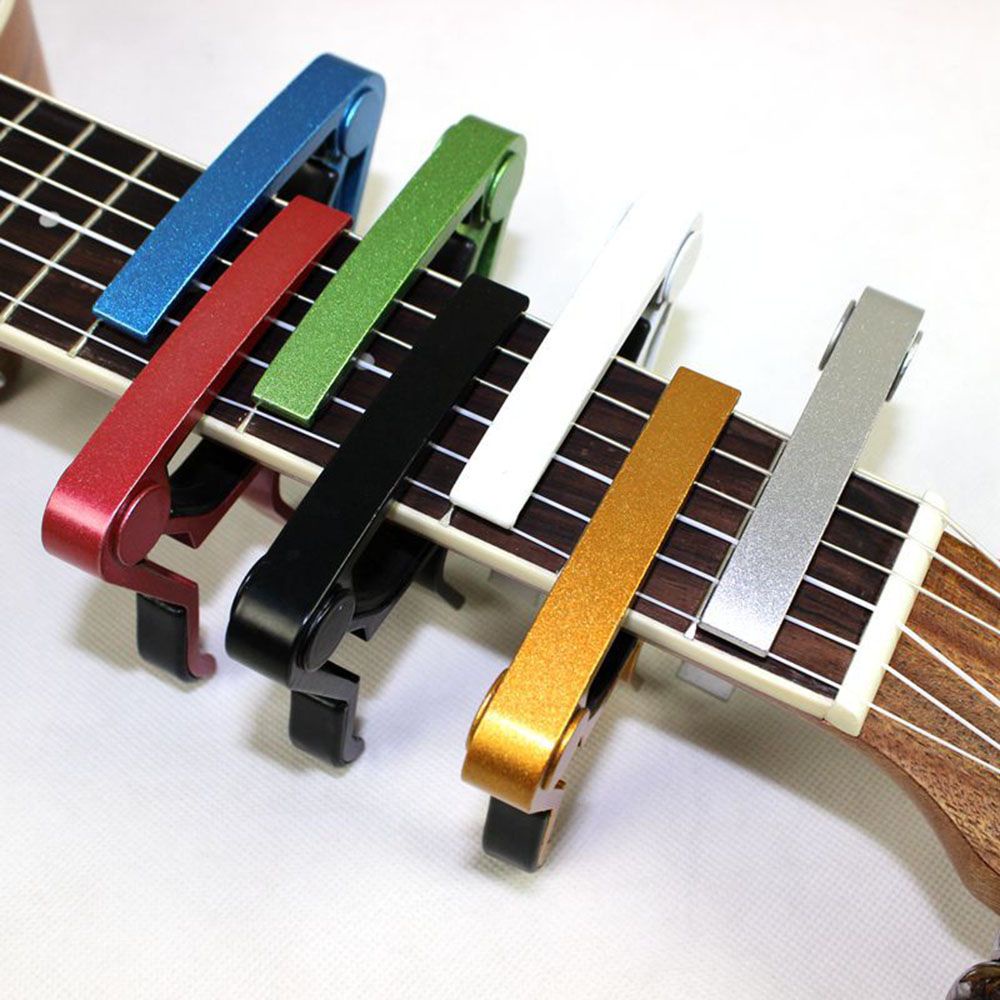 Bộ 2 Kẹp Capo Đàn Ukulele Bằng Hợp Kim Nhôm Nhiều Màu Sắc Chất Lượng Cao