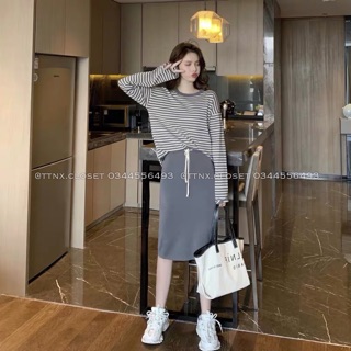 Set áo váy len Quảng Châu cao cấp