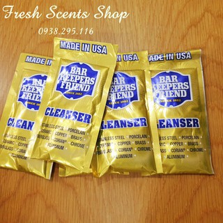 Bột tẩy rửa vách kính BKF - Tẩy cặn canxi vách tắm đứng - Vách kính chung cư - Ố vách kính