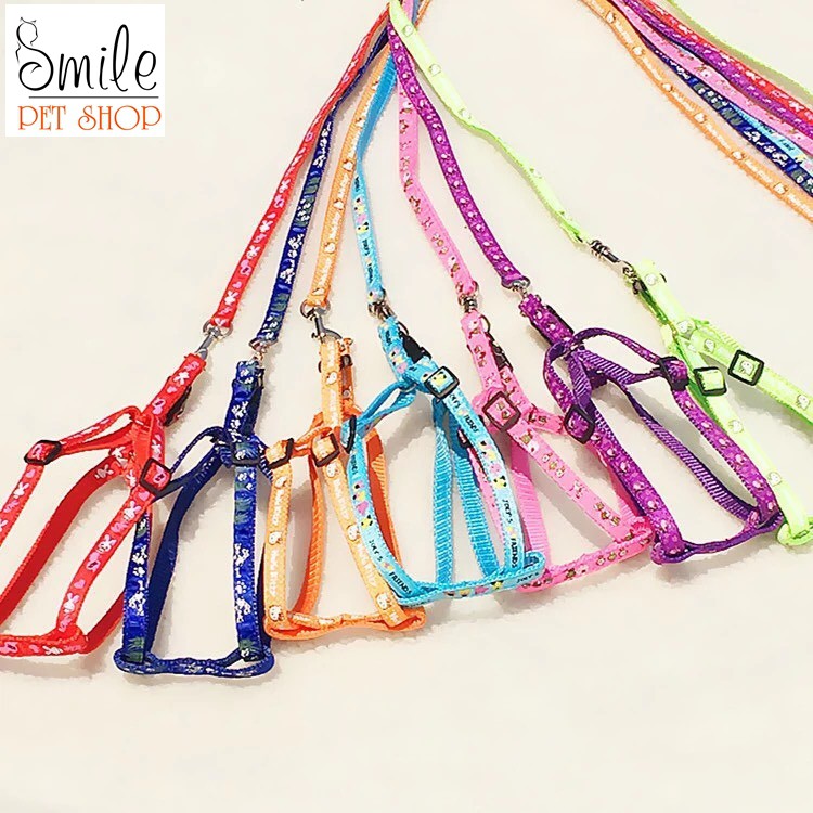 Dây dắt kèm yếm cho chó mèo, thú cưng - Smile Pet Shop