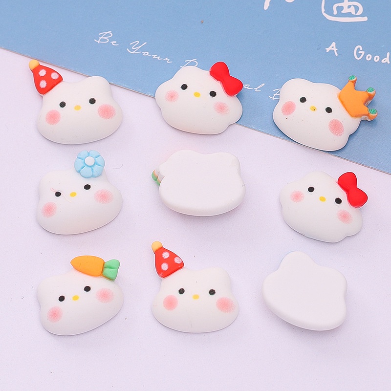 Bộ 10 Miếng Dán Nắp Chai Nước/Điện Thoại/Đồ Dùng Trang Trí Hình Đám Mây Chất Liệu Nhựa Resin Mềm DIY